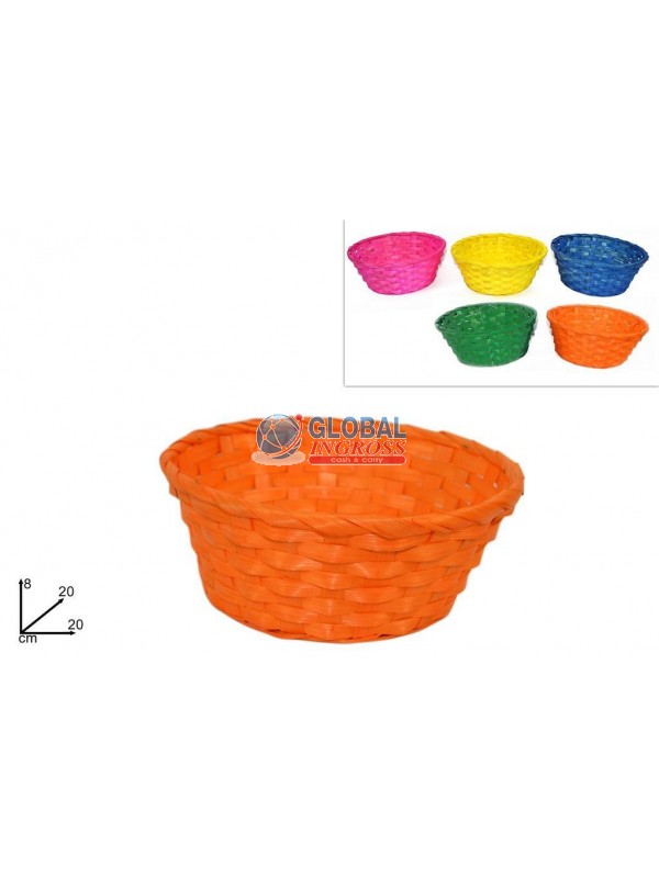 CESTINO INTRECCIATO TONDO COL.ASS. 20x8