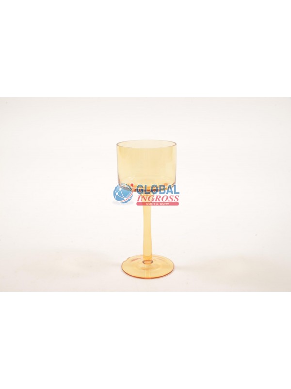 CALICE P/CANDELA VETRO ORO 20cm