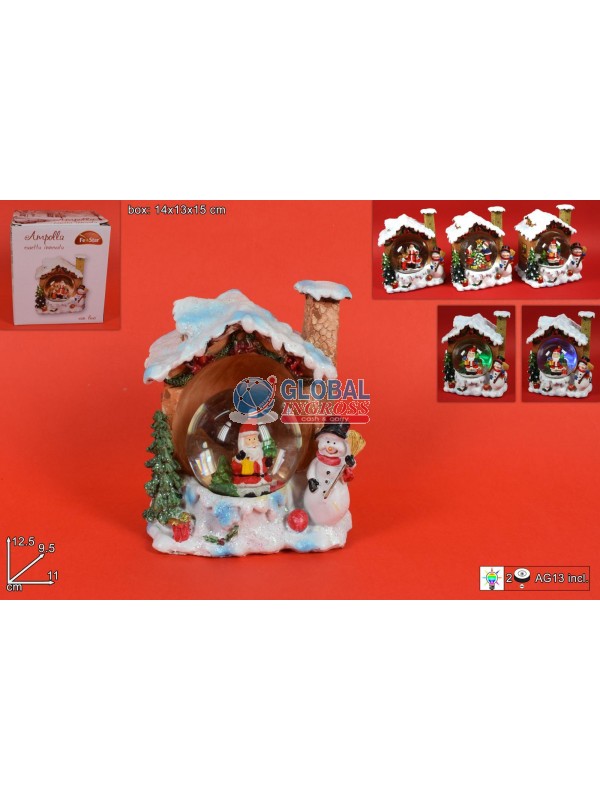 AMPOLLA CASETTA NATALE C/LUCE