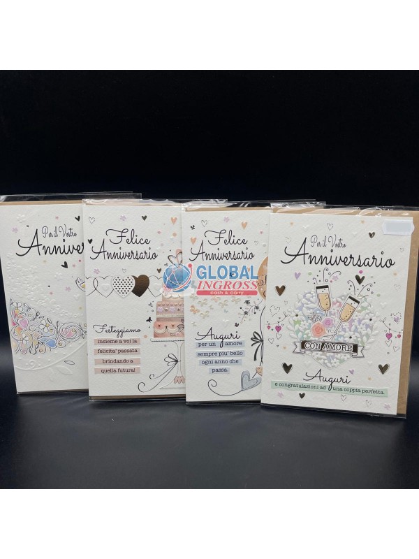 BIGLIETTO ANNIVERSARIO PASTELLO