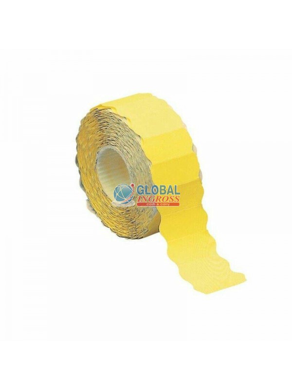 ETICHETTE 26x12 ONDA GIALLO 10rot. PREZZATRICE
