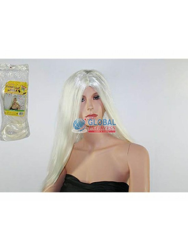 PARRUCCA LUNGA LISCIA BIANCA