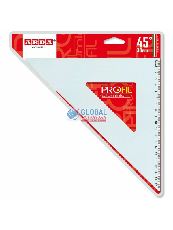 SQUADRA ALLUMINIO 30cm 45'.