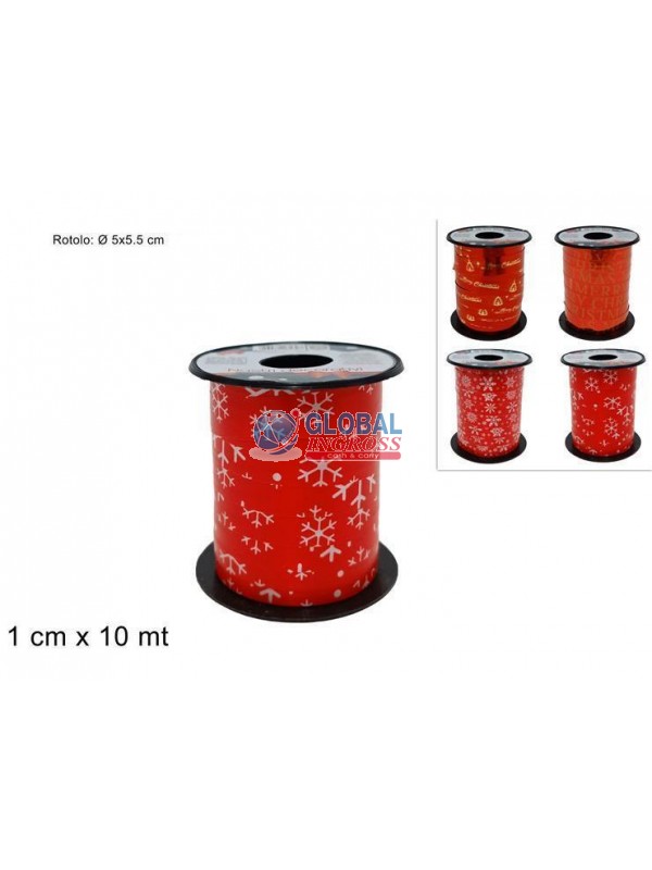 NASTRINO NATALE ROSSO mm10x10mt