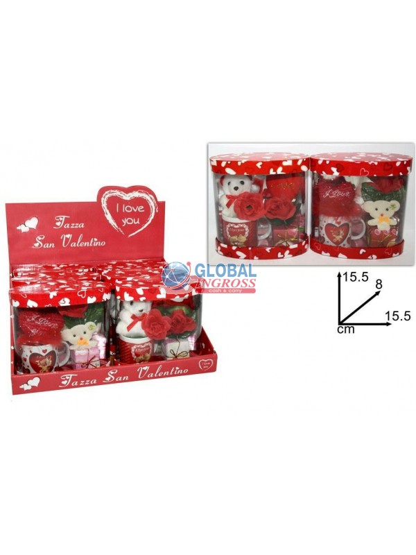 TAZZINA C/PELUCHE E FIORE