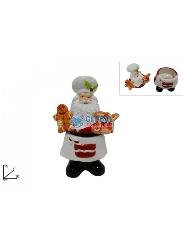 BARATTOLO BABBO NATALE CUOCO 15cm