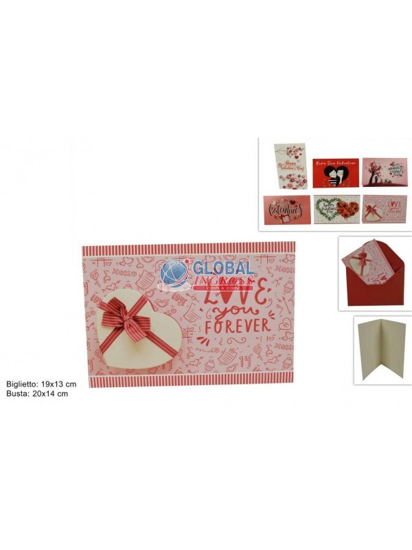 BIGLIETTO AMORE AUGURI 19x13