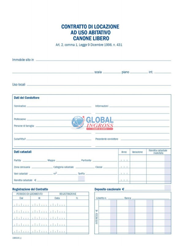 CONTRATTO LOCAZIONE USOABITATIVO