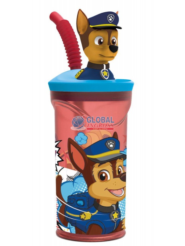 BICCHIERE 3D C/CANNUCCIA PAW PATROL