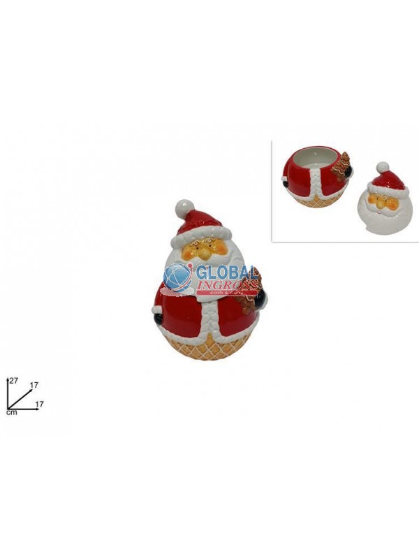 BARATTOLO BABBO NATALE DECORO BISCOTTO