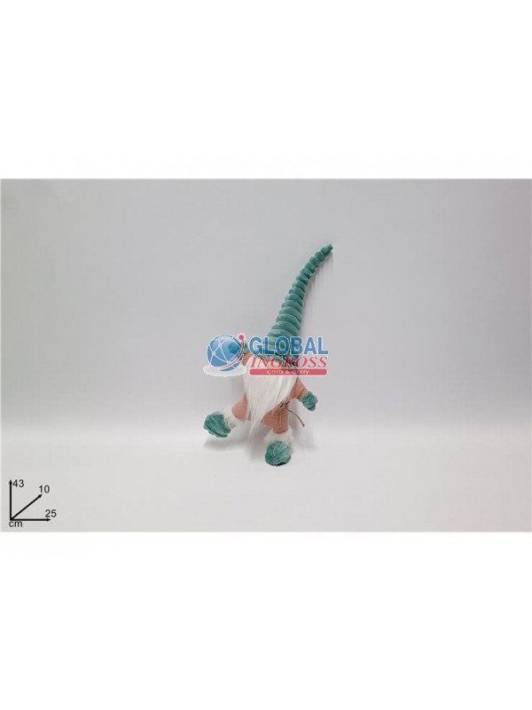GNOMO NATALE SU UNA GAMBA TIFFANY ROSA 43cm