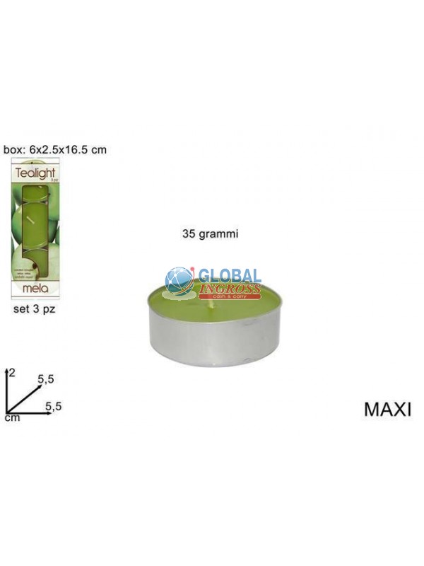 T-LIGHT MAXI MELA 3pz