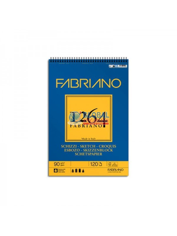 BLOCCO SCHIZZI 1264 A4 90gr SPIRALE 120ff