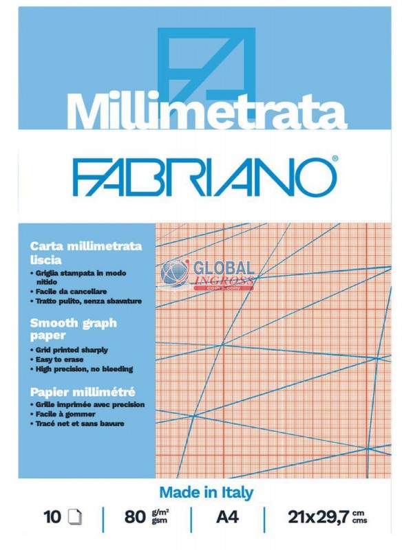 CARTA MILLIMETRATA A4 10ff