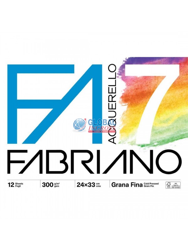 BLOCCO F7 ACQUERELLO 24x33 300gr 12ff