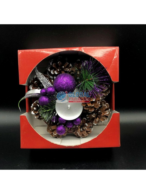 P/CANDELA PICCOLO C/PIGNE VIOLA