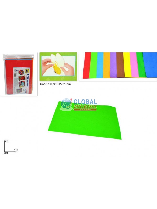 FOGLI GOMMATI 27x19 10pz