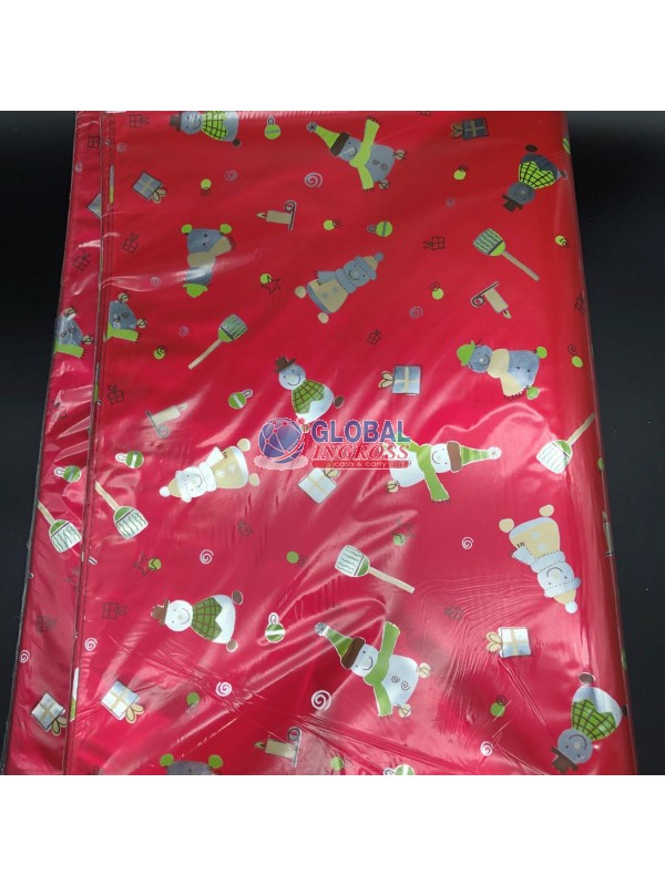 BUSTA NATALE 35x50 ROSSO PUPAZZI