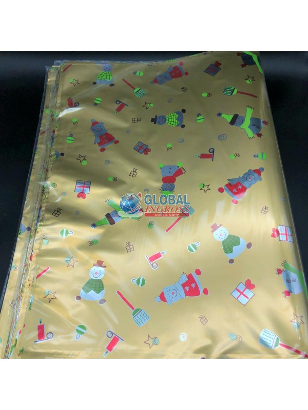 BUSTA NATALE REGALO 40x60 ORO