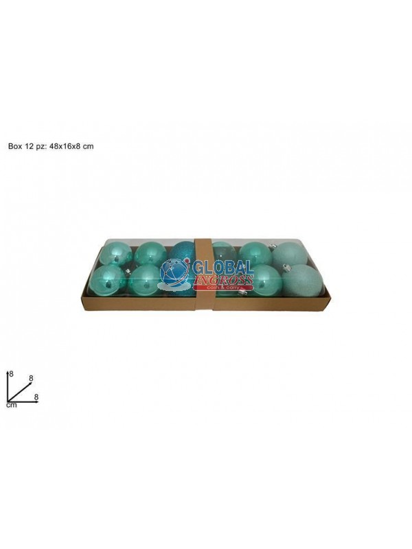 PALLE TIFFANY LUCIDO/PERLATO/GLITTER 8cm 12pz