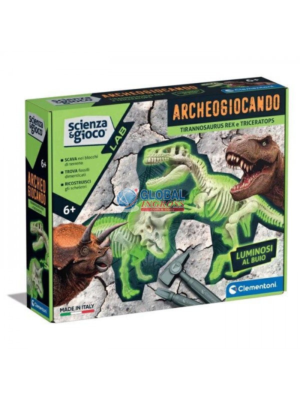 ARCHEOGIOCANDO T-REX E TRICERATOPO