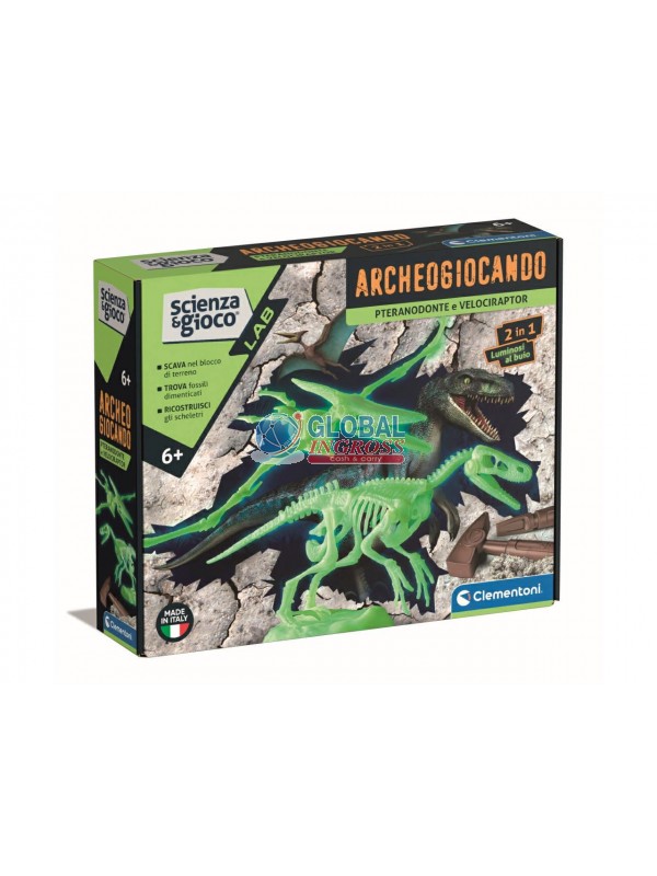 ARCHEOGIOCANDO PTERANODONTE E VELOCIRAPTOR