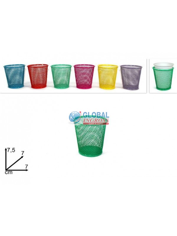 PORTAPENNE BICCHIERE RETE METALLO COL.ASS.
