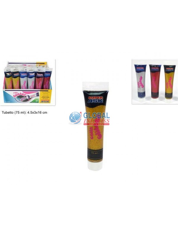 GLITTER COLLA 75ml COLORI CLASSICI