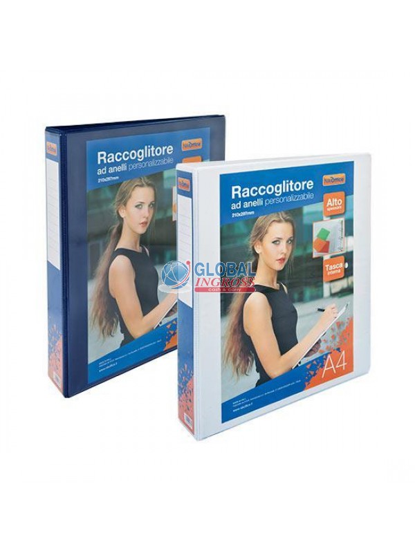RACCOGLITORE D.16 BIANCO/BLU 4 ANELLI PERSONALIZZABILE