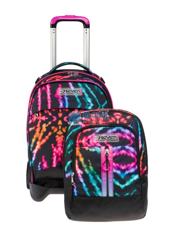 TROLLEY SEVEN JACK 3ruote MULTI-SHADE GIRL DETACH