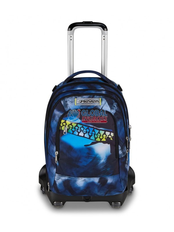TROLLEY SEVEN JACK 8ruote DETACH BLU FUSION