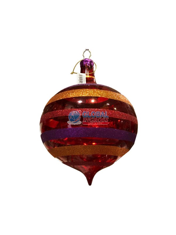 PALLA GOCCIA ROSSO STRISCE 20cm