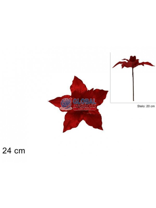 STELO FIORE NATALE ROSSO 24cm