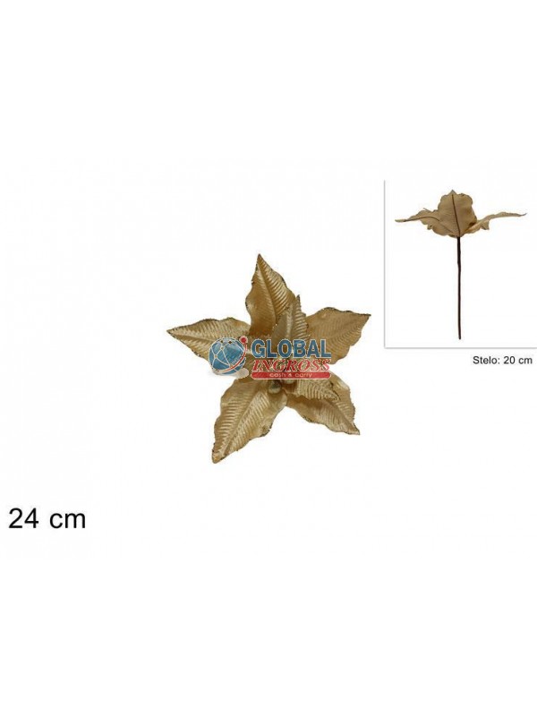 STELO FIORE NATALE ORO 24cm