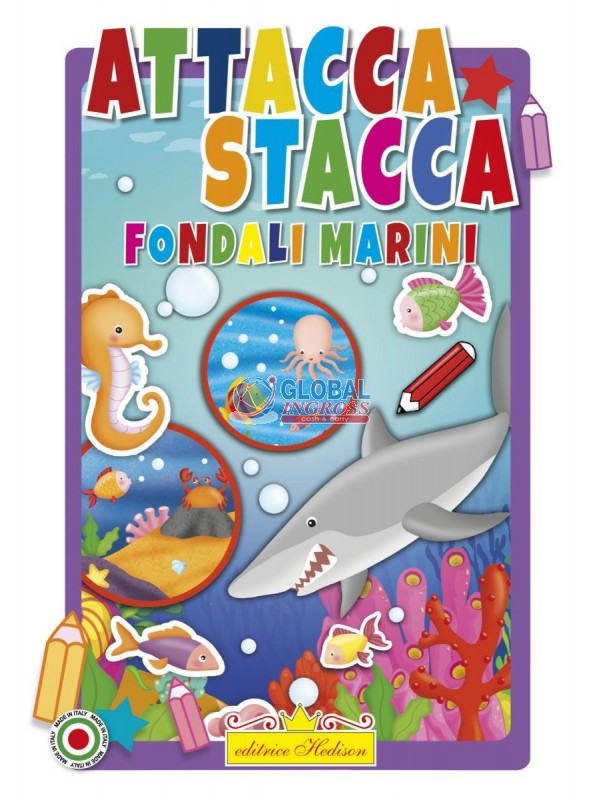 LIBRO ATTACCA STACCA FONDALI MARINI.