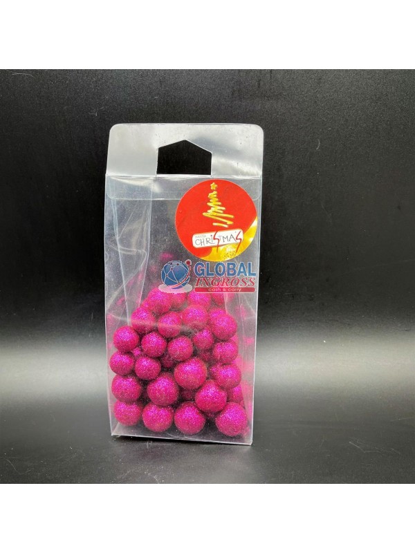 BOX 50 PALLINE VIOLA GLITTER