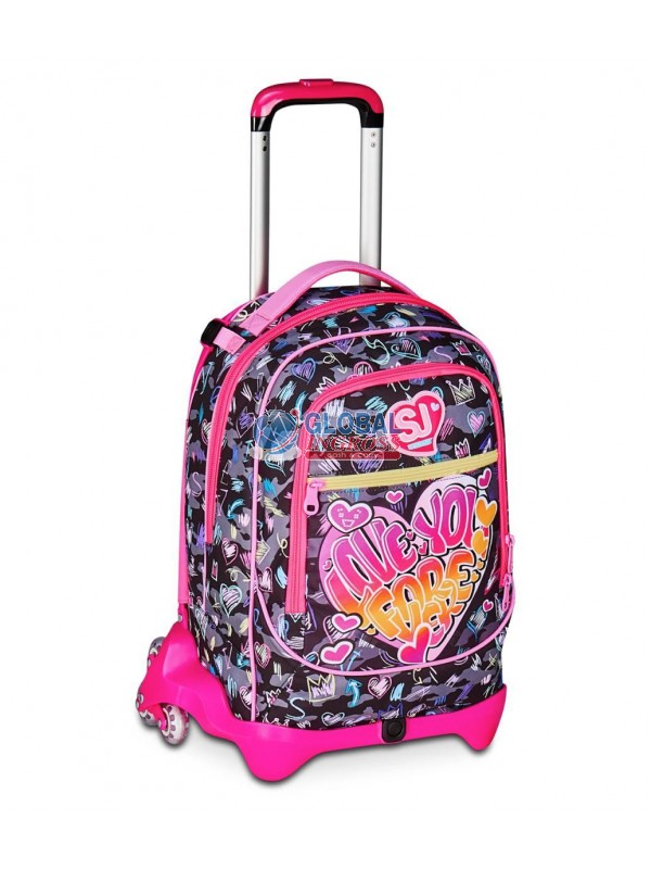 TROLLEY SEVEN JACK 3ruote GAME LED GIRL SJ GANG