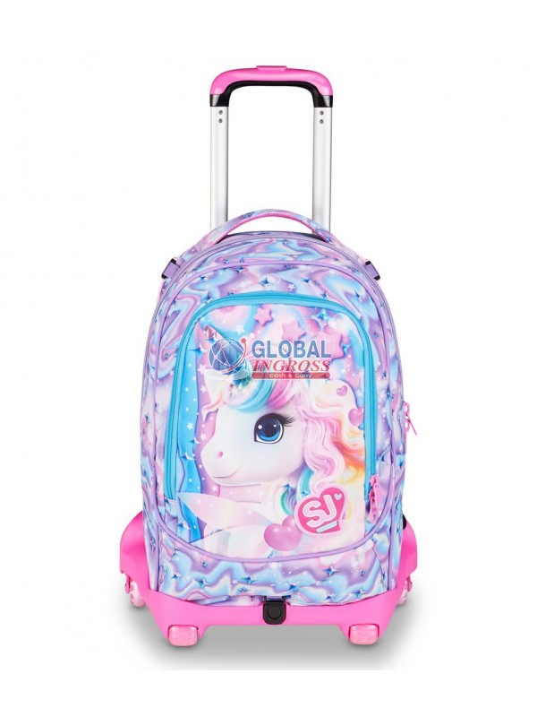 TROLLEY SEVEN JACK 8ruote SJ GANG GLOW LED UNICORN GIRL
