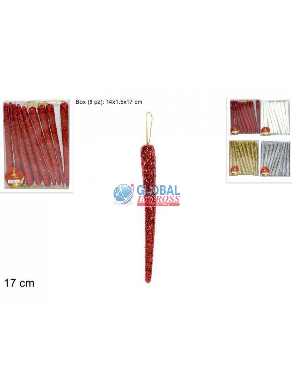 BOX 9 GHIACCIOLI 17cm COL.ASS.