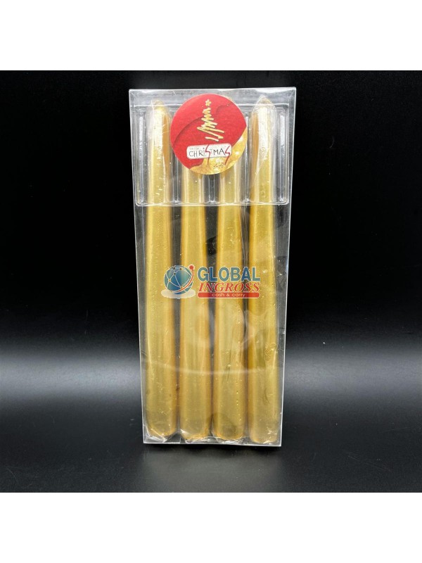 CANDELE LISCE ORO 4 PZ