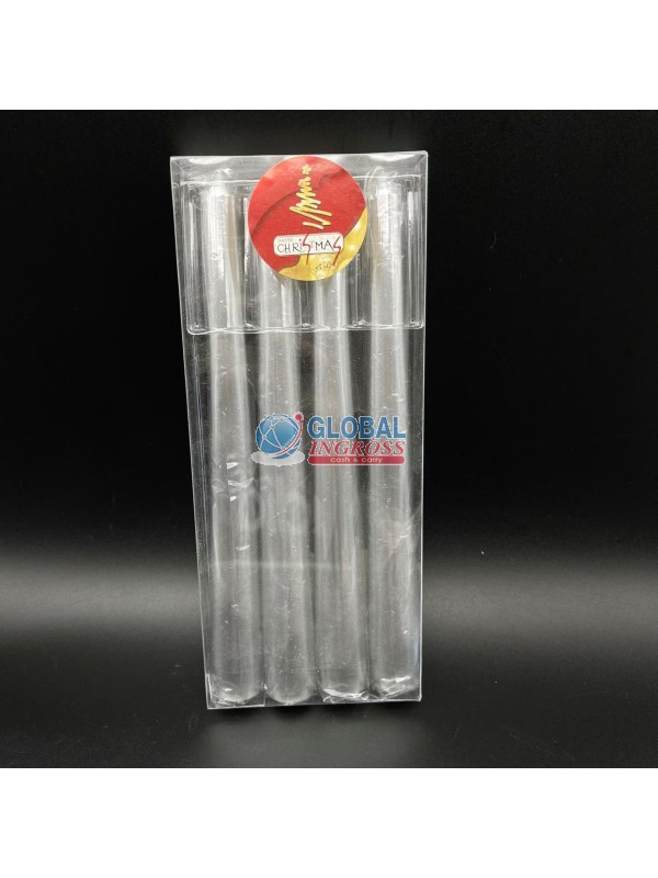 CANDELE LISCE ARGENTO 4PZ