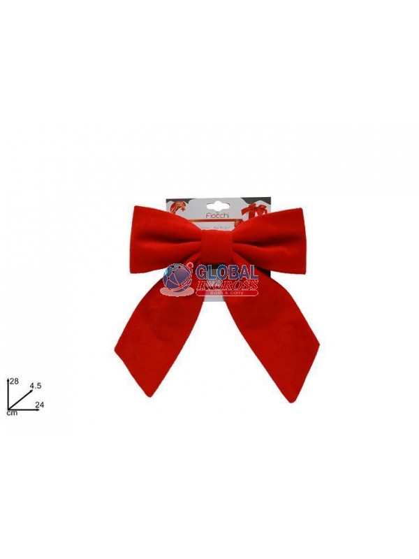 FIOCCO VELLUTO 24cm ROSSO
