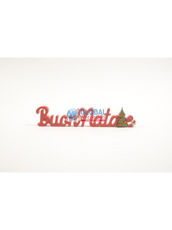 SCRITTA LEGNO BUON NATALE 39cm