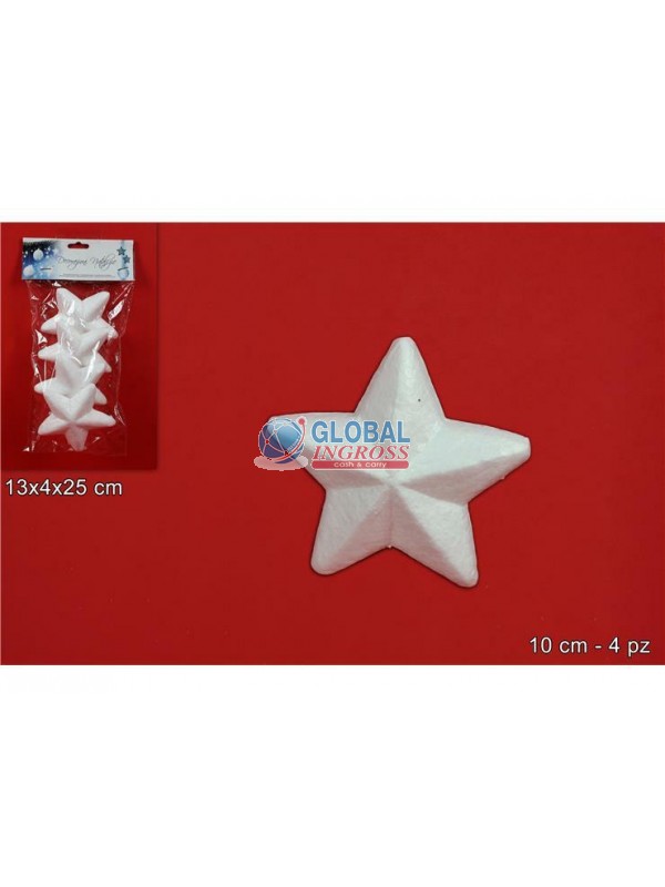 STELLE POLISTIROLO 10cm4pz