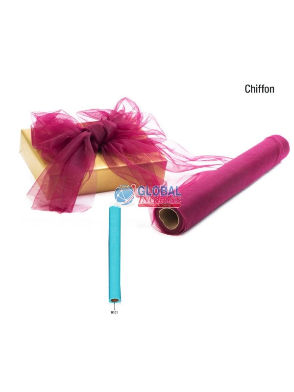 ROTOLO CHIFFON cm50x10mt AZZURRO TULLE