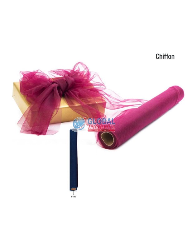 ROTOLO CHIFFON cm50x10mt BLU TULLE