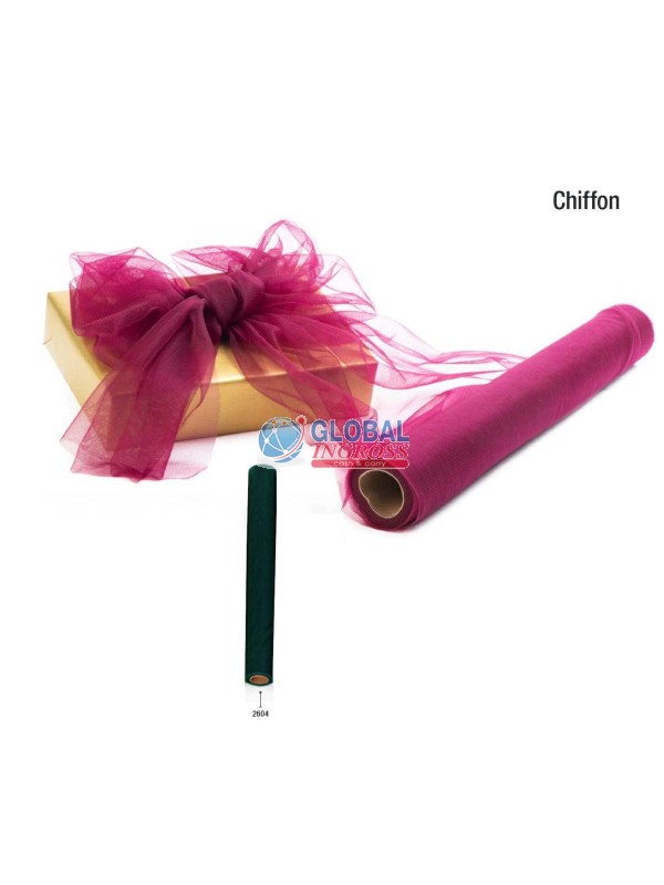 ROTOLO CHIFFON cm50x10mt VERDE TULLE