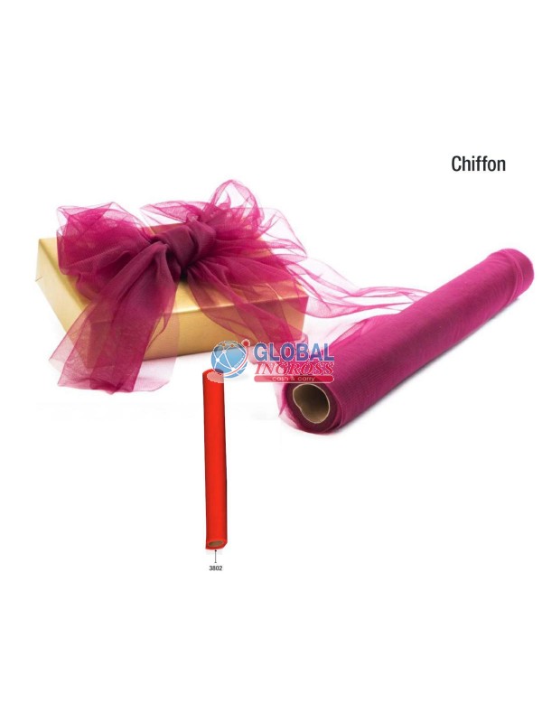 ROTOLO CHIFFON cm50x10mt ROSSO TULLE