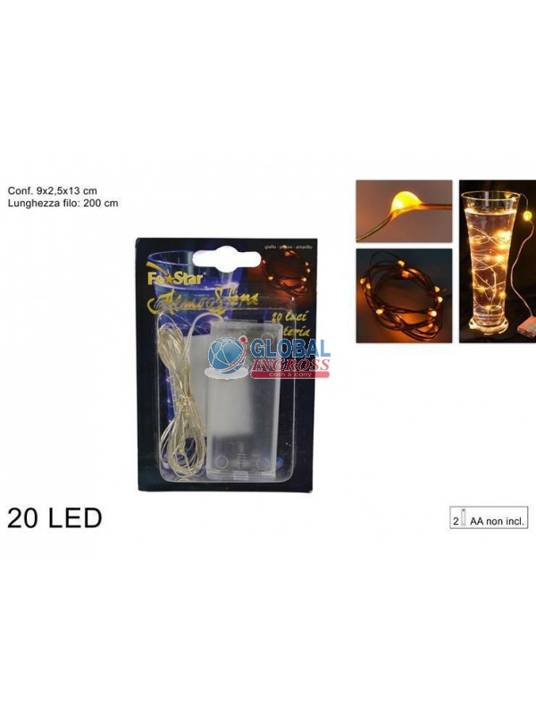 FILO 20 MICROLED BIANCOCALDO BATTERIA