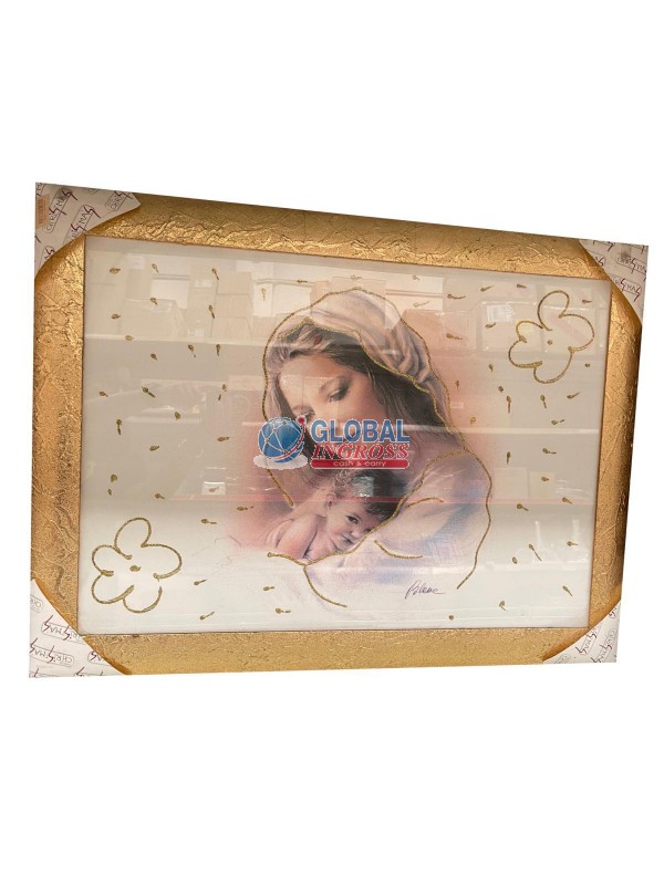QUADRO 60x80 MADONNA/GESU' ORO